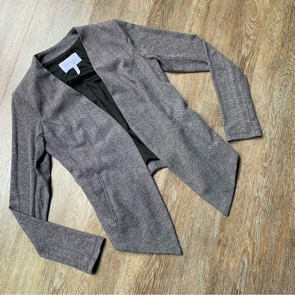 BCBGeneration Open Front Tuxedo Jacket Knit Textured Blazer Small S - Picture 2 of 10